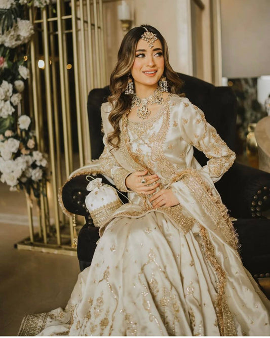 A Timeless Portrait of a Beautiful Adorned in Traditional Wedding Attire