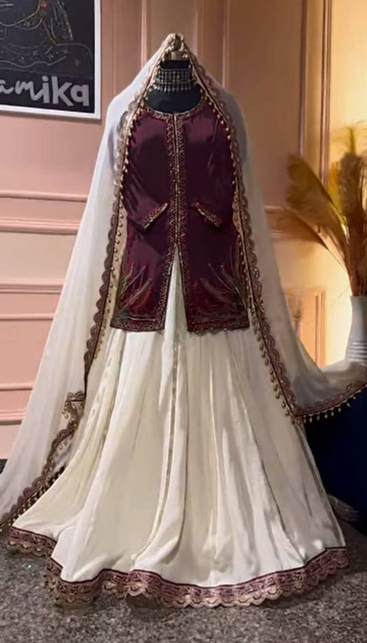 Crimson Elegance The Maroon and White Dream