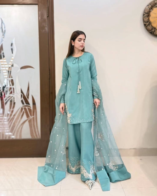 Aqua Aura Timeless Turquoise Salaf Suit