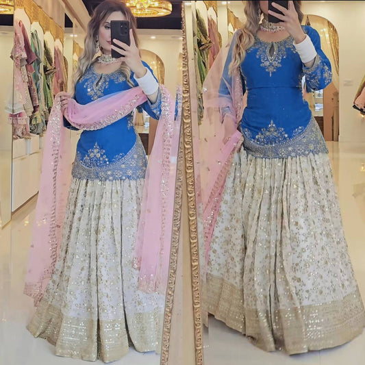 A Stunning White Lehenga for Timeless Festivities