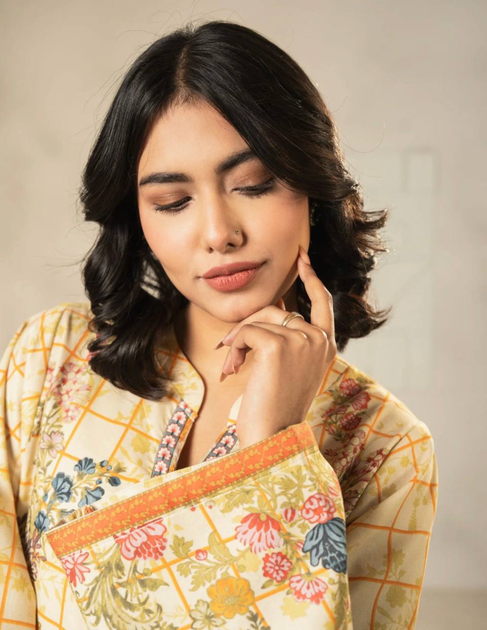 Beige Elegance Tunic Set