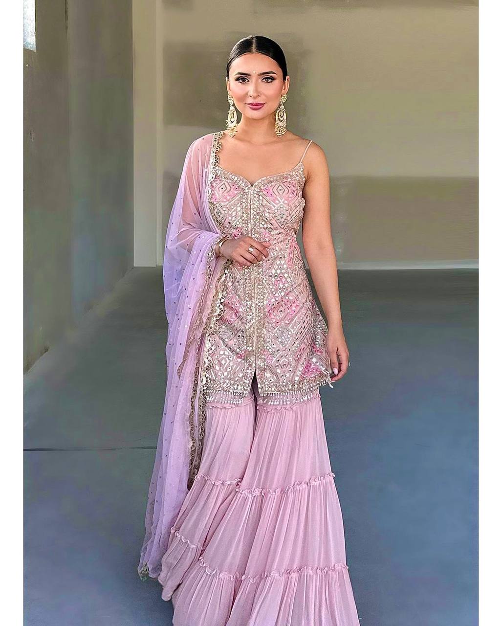 *Launching New Designer Party Wear Look Top , Sharara Plazzo and Dupatta*